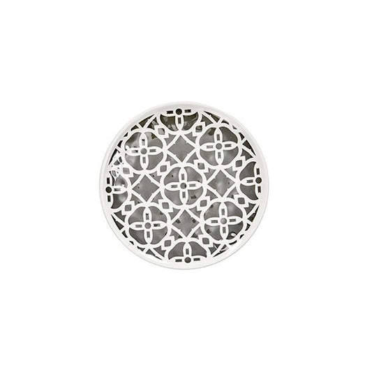 Skylar Melamine Outdoor Grey & White Patterned Side Plate