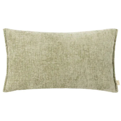 Souffle Sage Green Woven Cushion with Oxford Border - 30x50cm