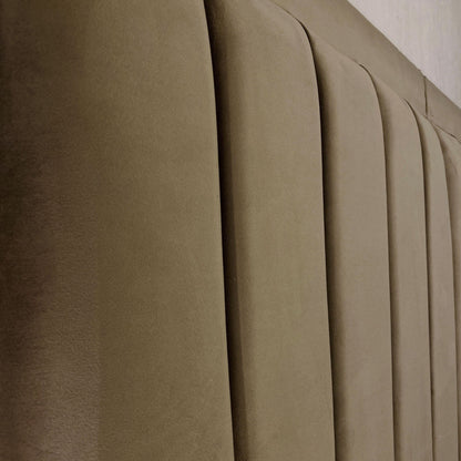In Stock - Yves Coffee Premium Panelled Bed - Double