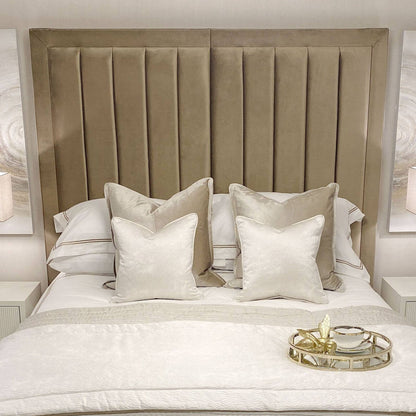 In Stock - Yves Coffee Premium Panelled Bed - Double